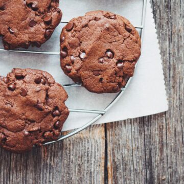 vegan double chocolate cookies_hot for food