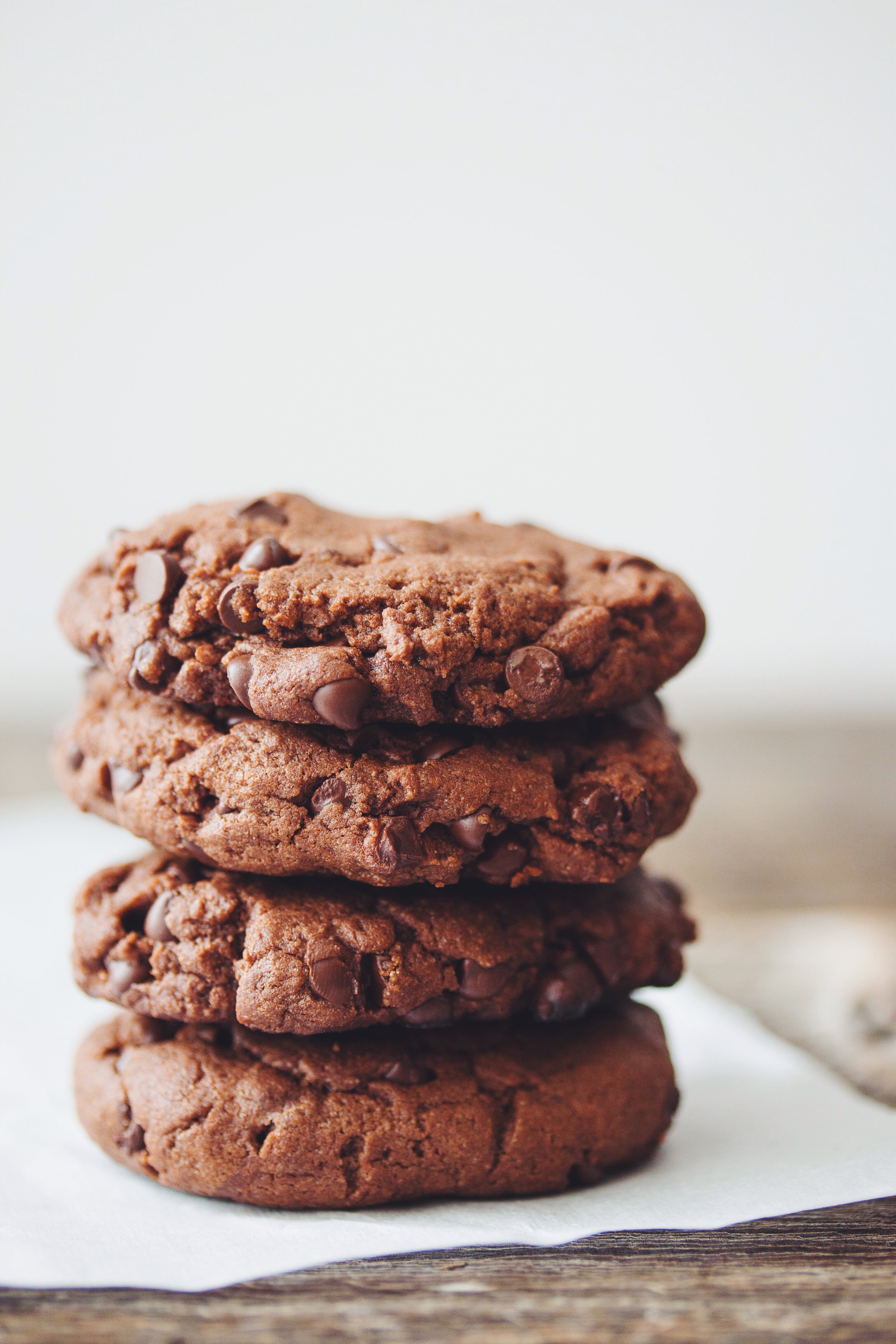 vegan double chocolate cookies