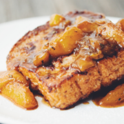 french toast and rosemary peach compote_hot for food
