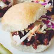 pulled no-pork sandwich_hot for food