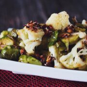roasted brussels and cauliflower_hot for food
