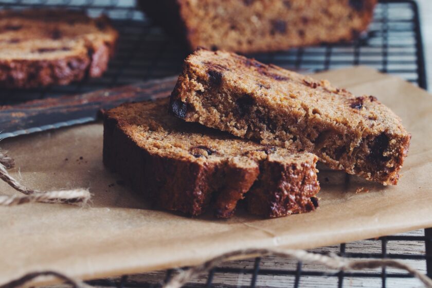 vegan chocolate chip banana bread_hot for food