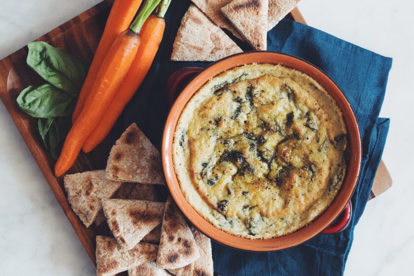 vegan spinach and artichoke dip_hot for food