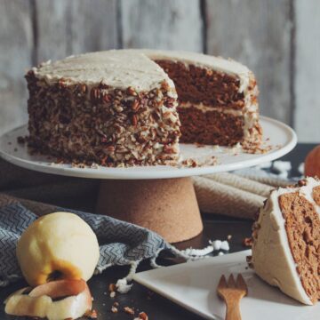 vegan apple spice cake with maple buttercream_hot for food