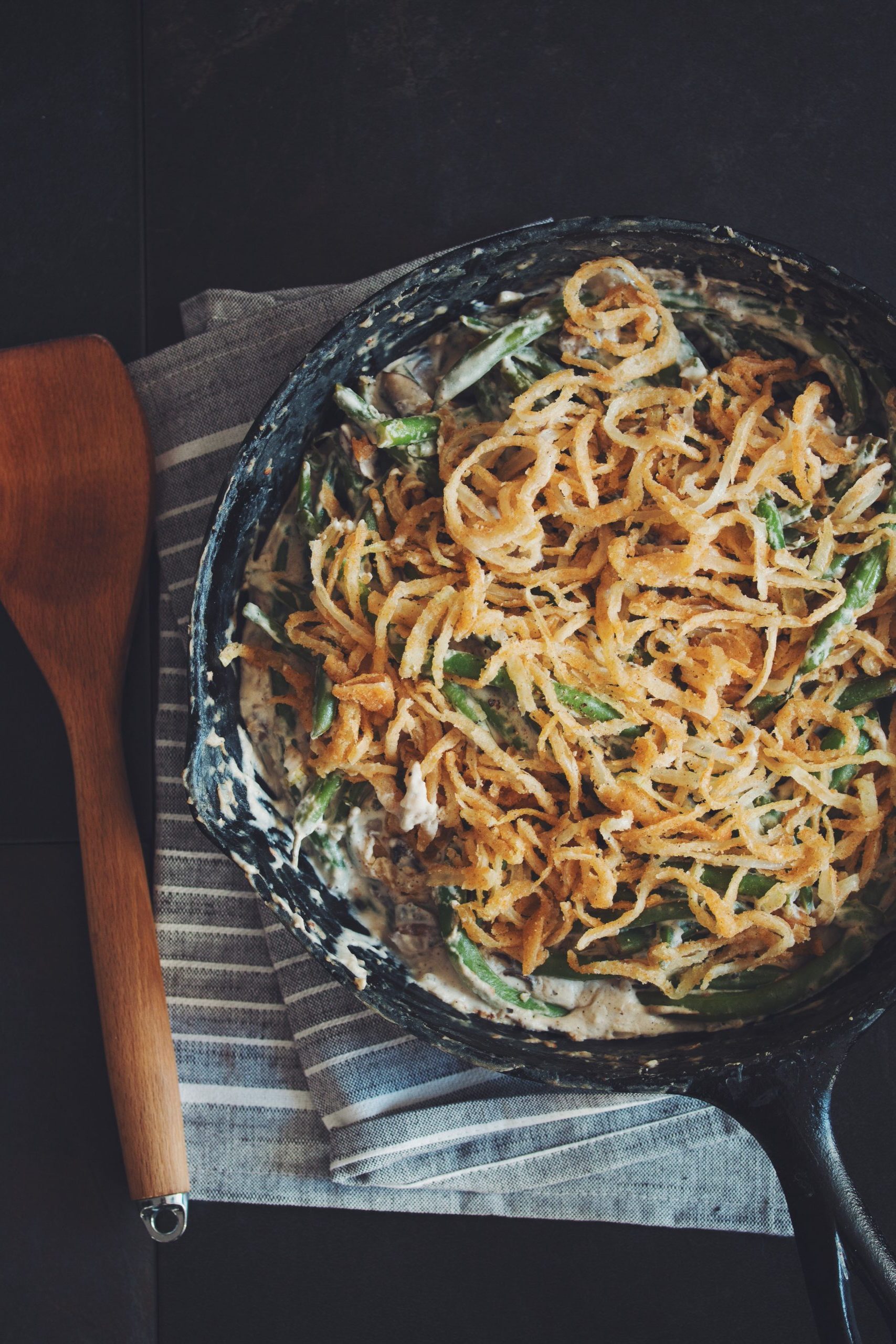 vegan gluten-free green bean casserole_hot for food