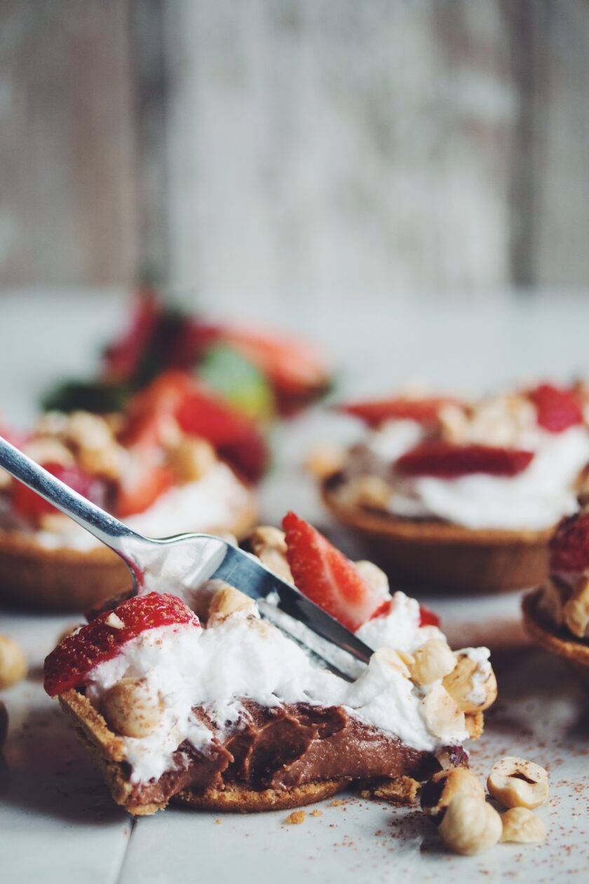 vegan chocolate hazelnut tarts recipe for Christmas