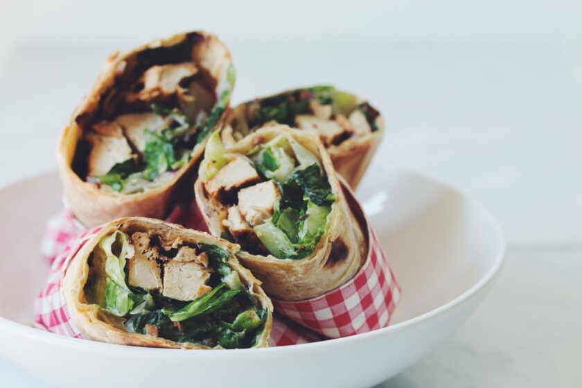 vegan chicken caesar wraps_hot for food