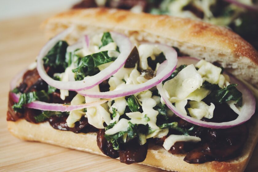 vegan pulled bbq mushroom sandwiches_hot for food