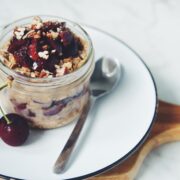 vegan cherry pie overnight oats_hot for food