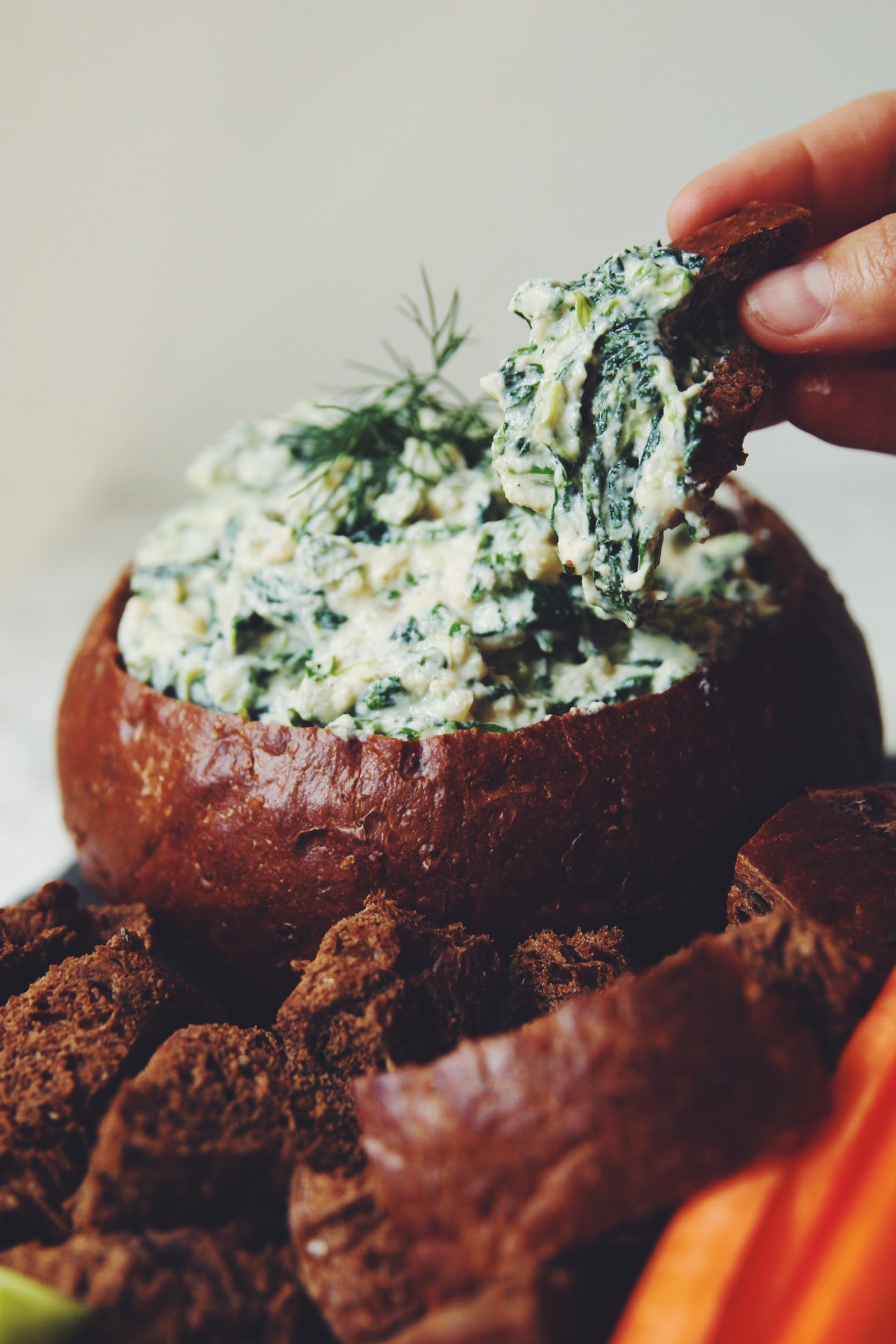 vegan spinach dip_hot for food