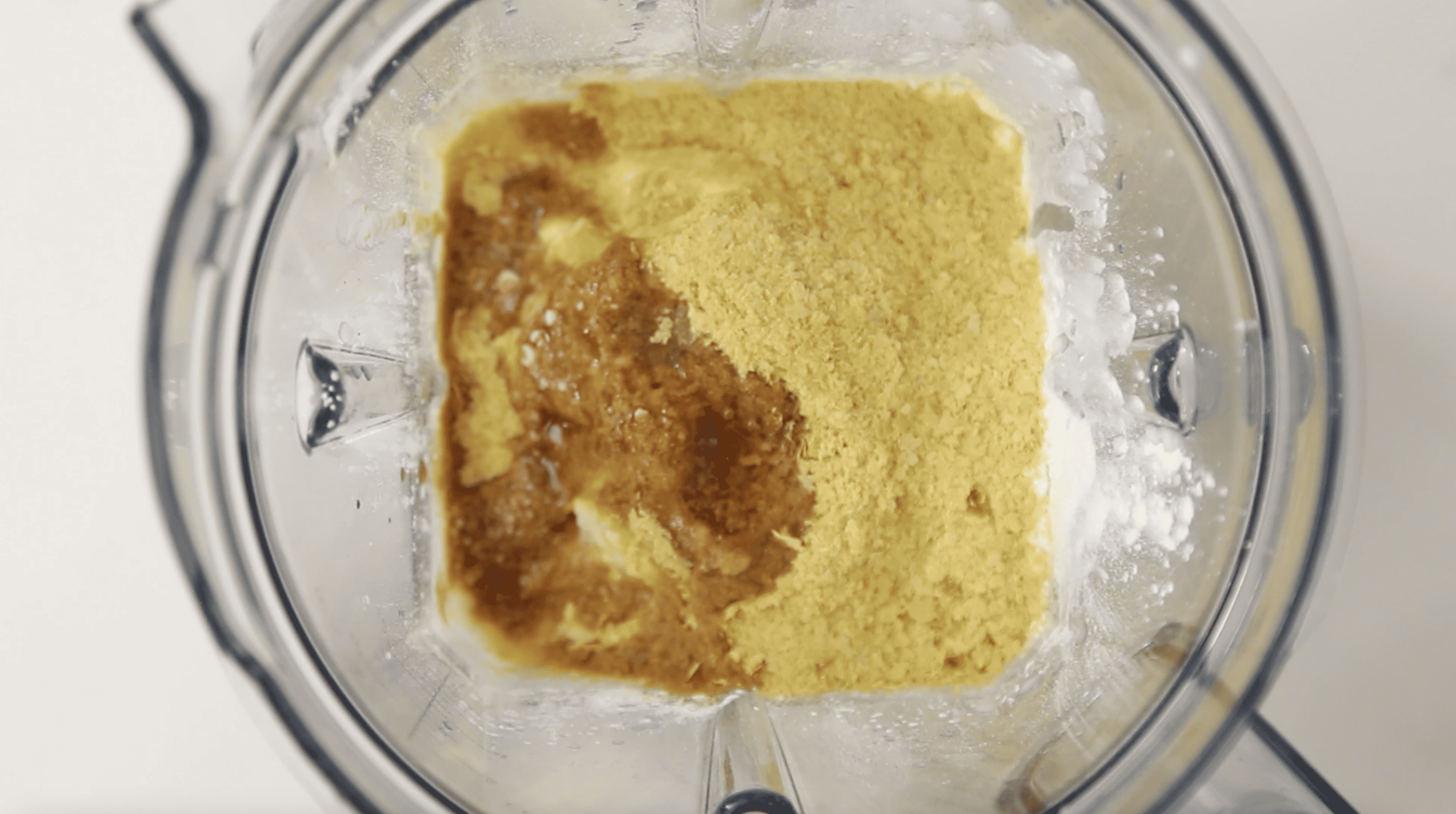 custard ingredients in blender