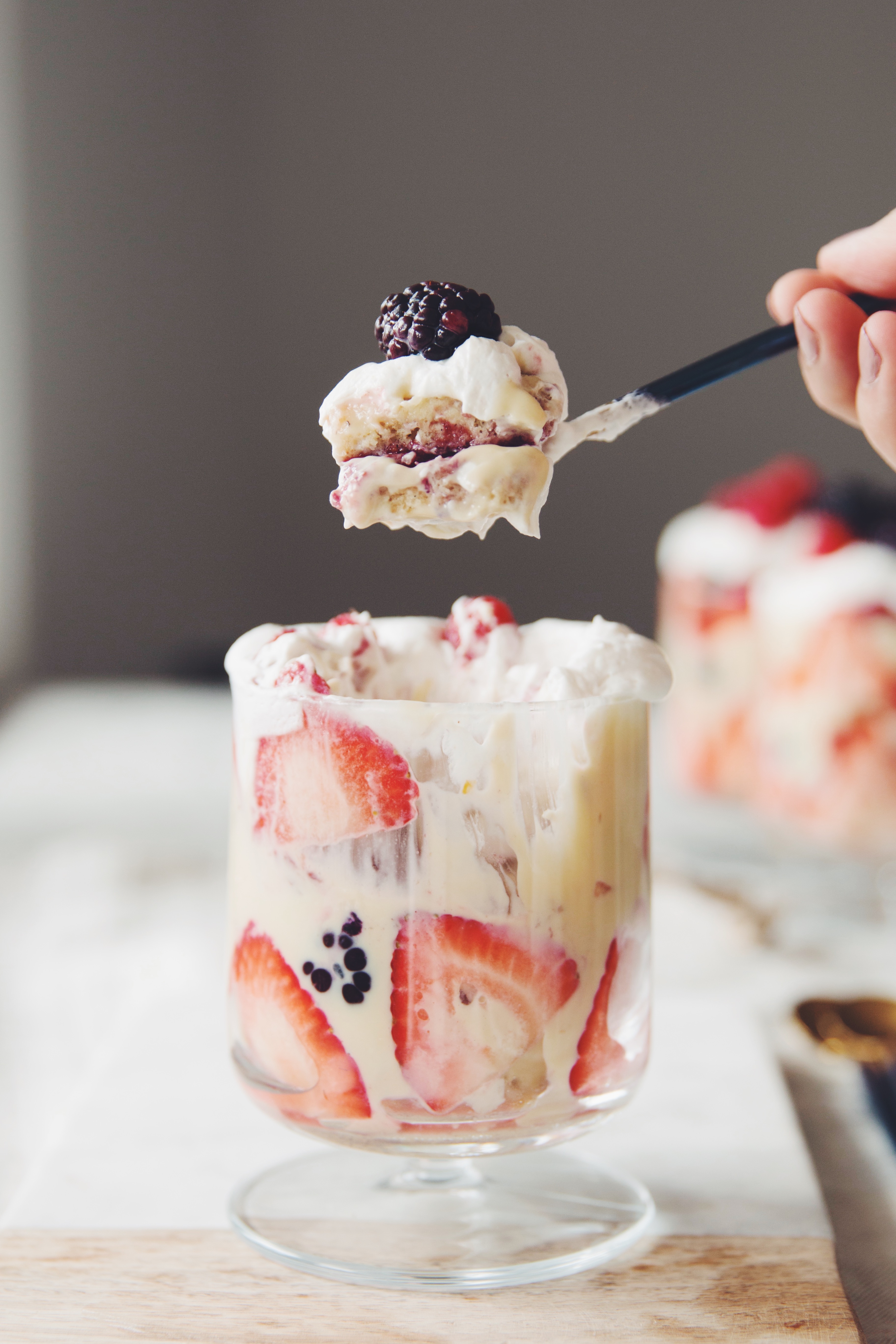 vegan english trifle with custard_hot for food