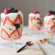 vegan english trifle with custard