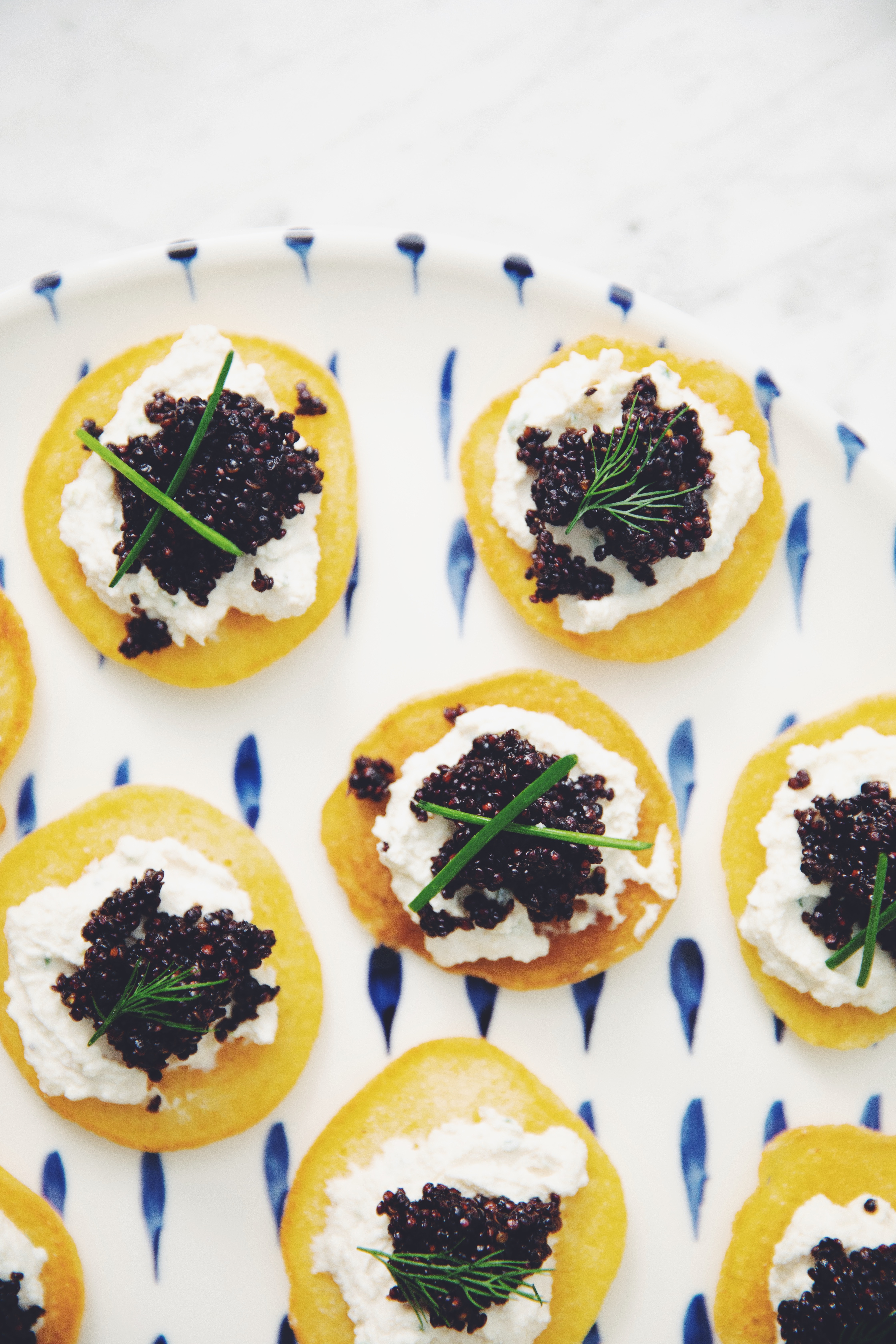 cornmeal blinis with vegan caviar original recipe hot for food