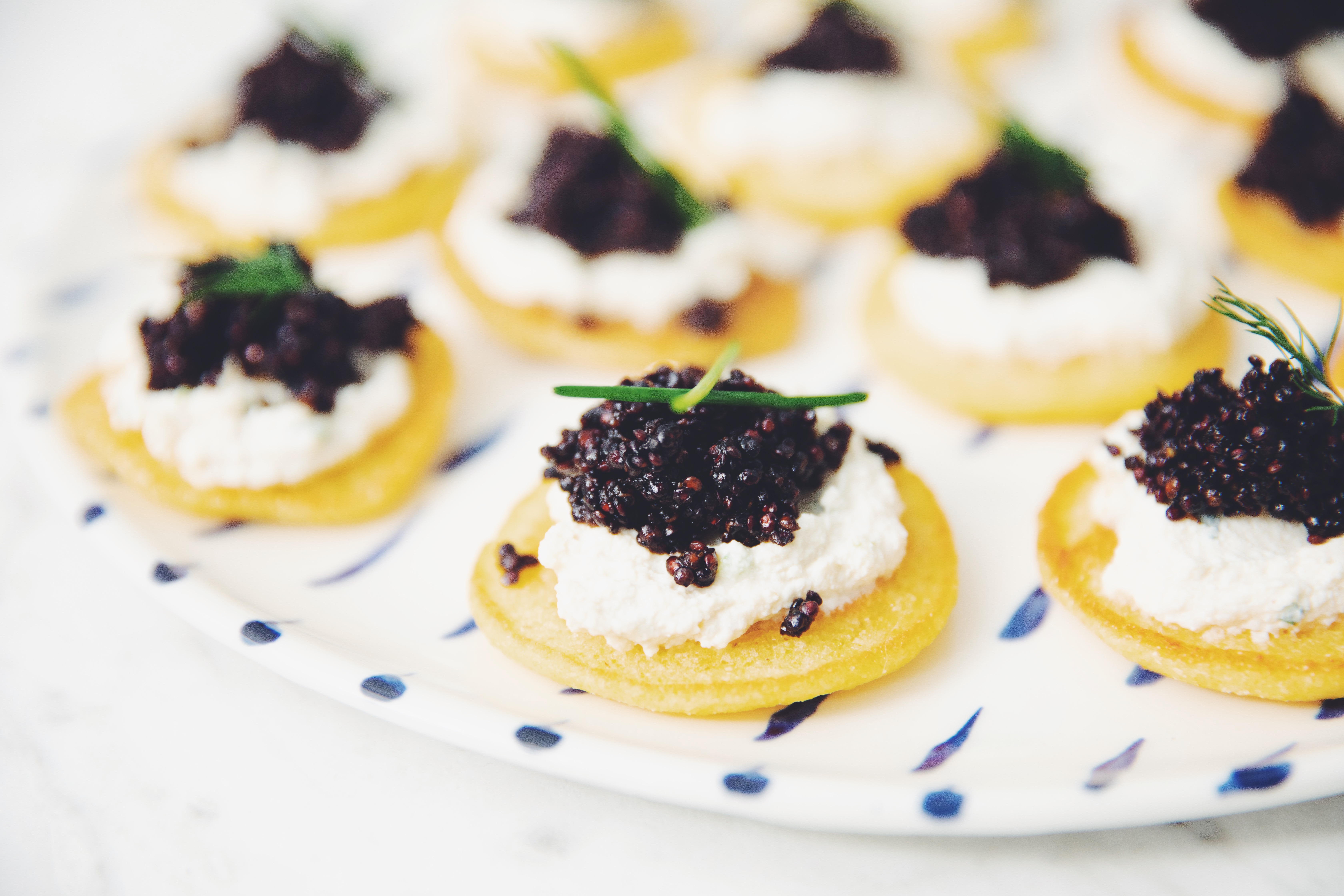  blinis with vegan caviar_hot for food