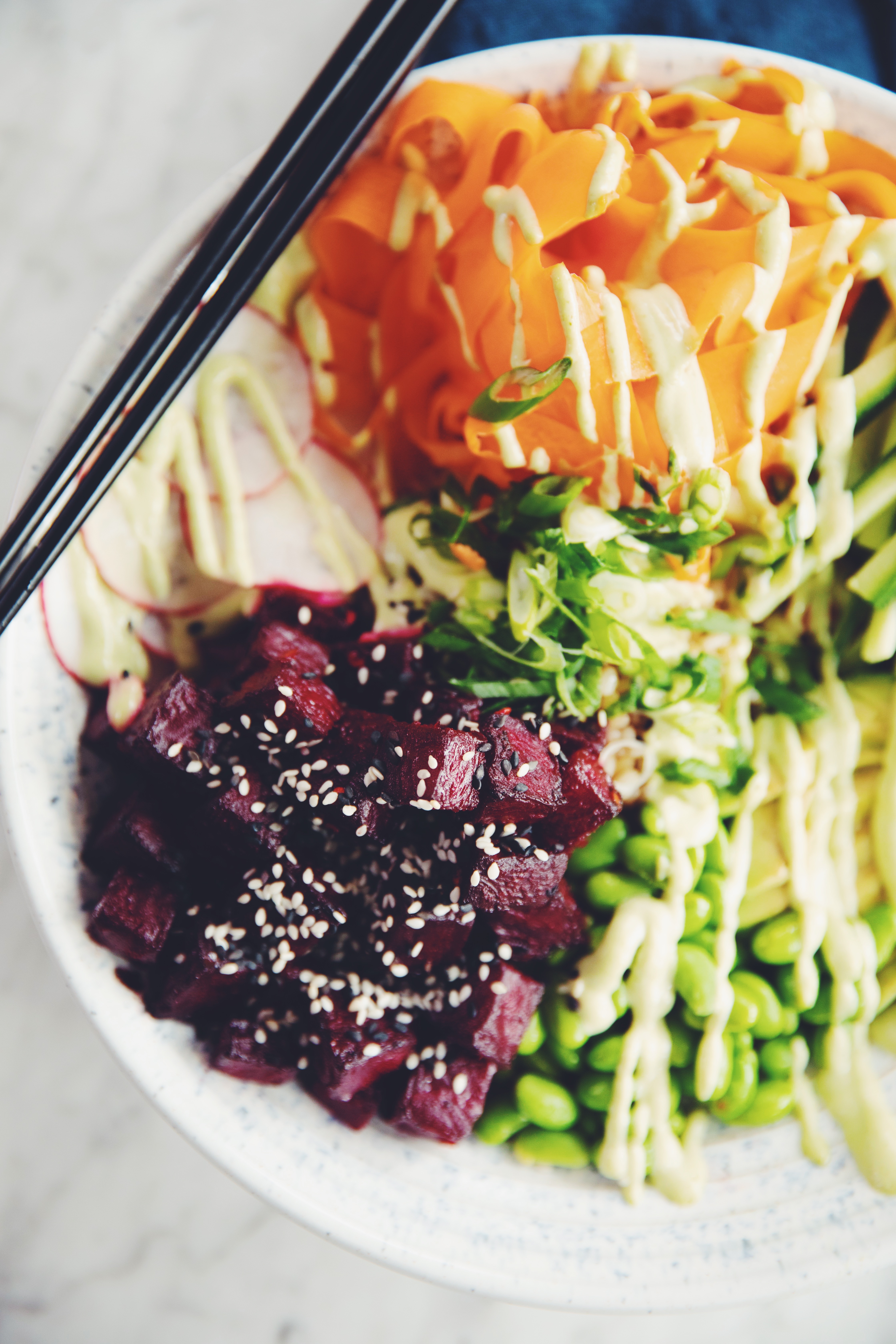 vegan tuna poke bowl recipe