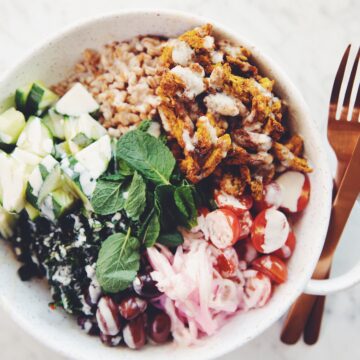 vegan chicken shawarma bowl_hot for food