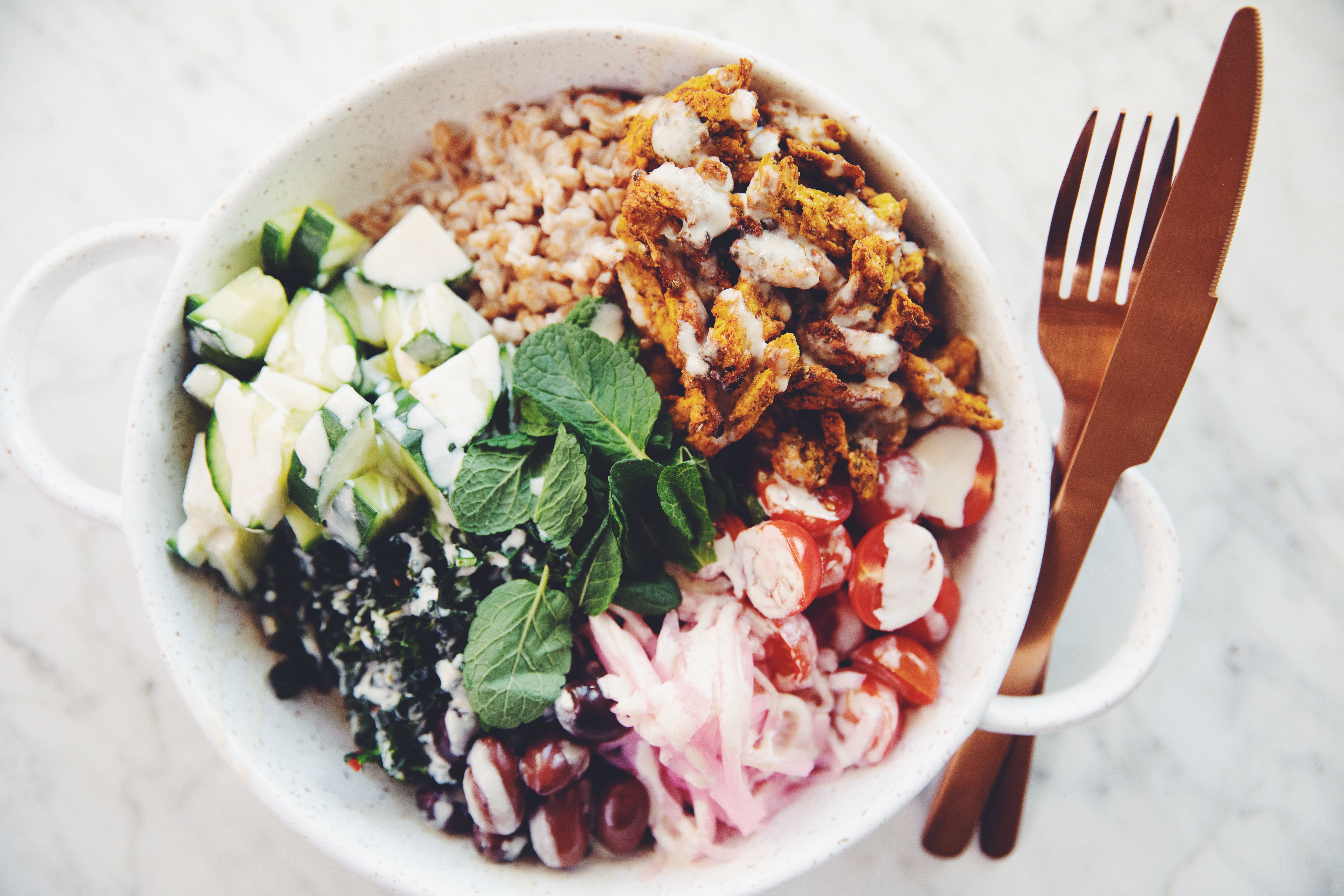 vegan chicken shawarma bowl_hot for food