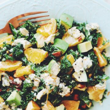 orange kale avocado salad_hot for food