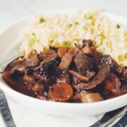 vegan mushroom bouguignon_hot for food