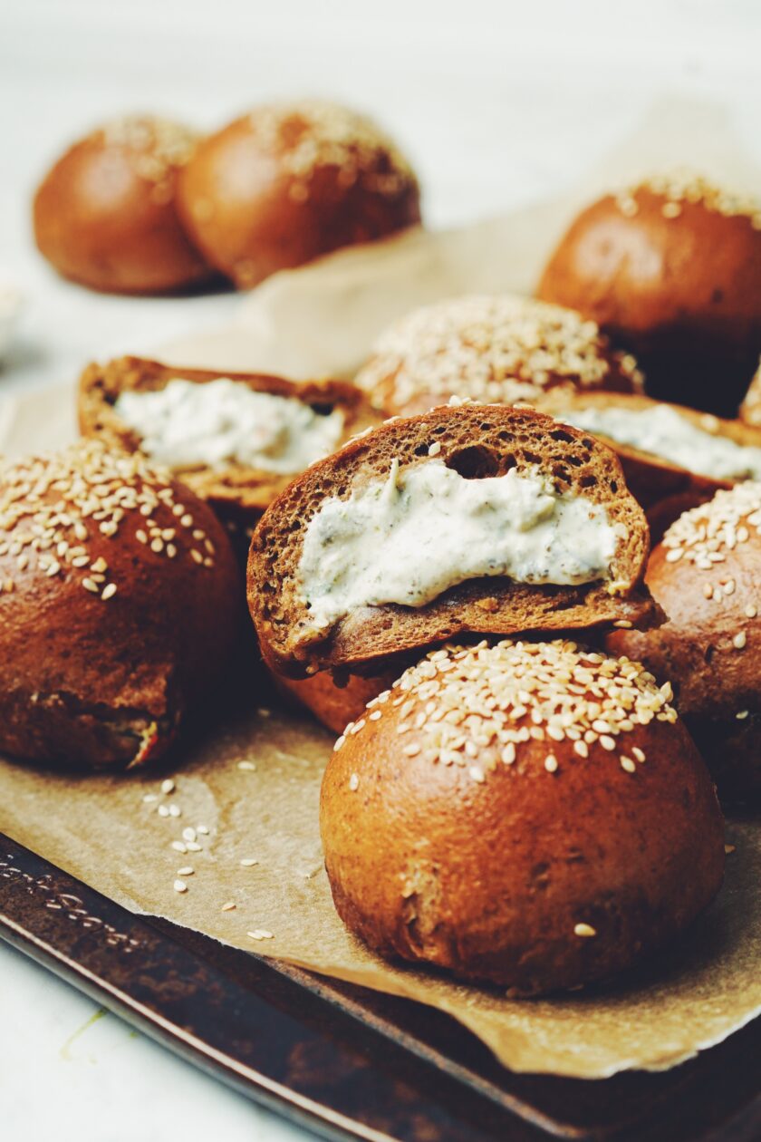 pumpernickel bagel bombs vegan recipe