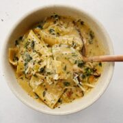 vegan white lasagna soup