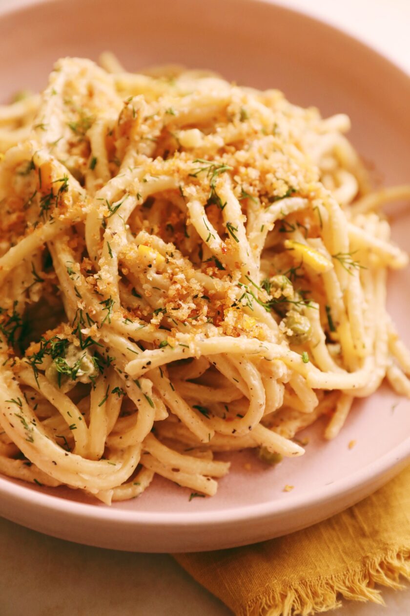 vegan meyer lemon dill pasta